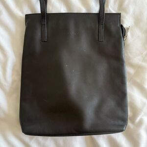 Black Leather Tote Bag